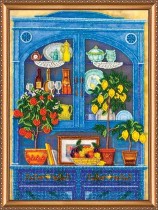 Набор для вышивки бисером на холсте «Кухонный буфет"»