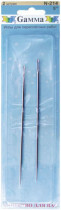 Иглы для шитья ручные " Gamma" для переплет. работ 5" N- 214 в блистере 2 шт. . 